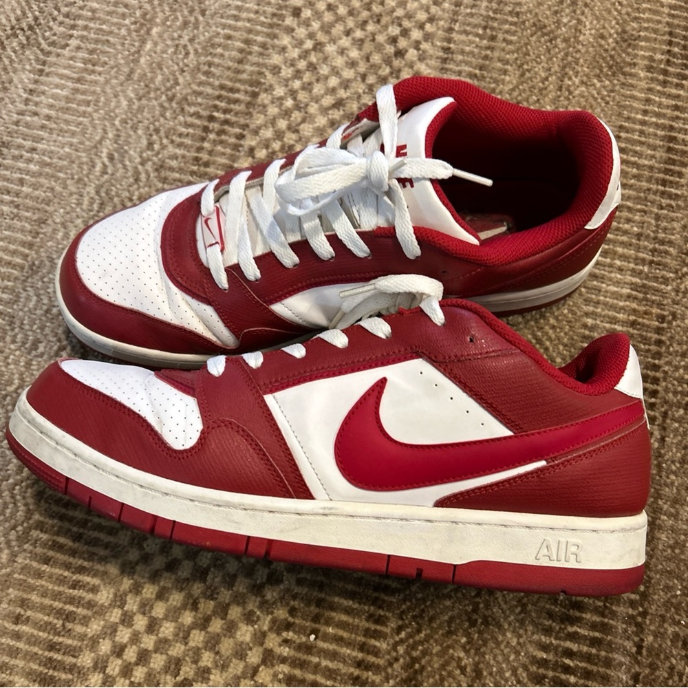 Size 13 - Nike Air Prestige 3  Red/White Perforated Basketball Trainers